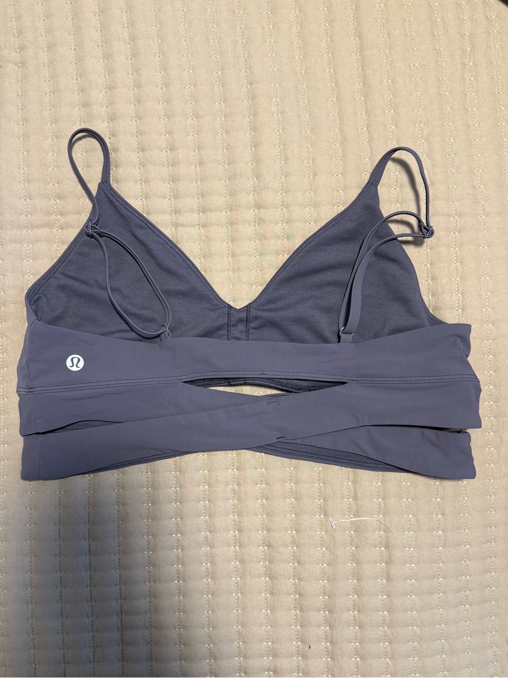 lululemon athletica Dusty Lavender Strappy Wrap Sports Bra